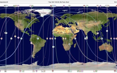 Astrocartografia Mapa astral de Viagens